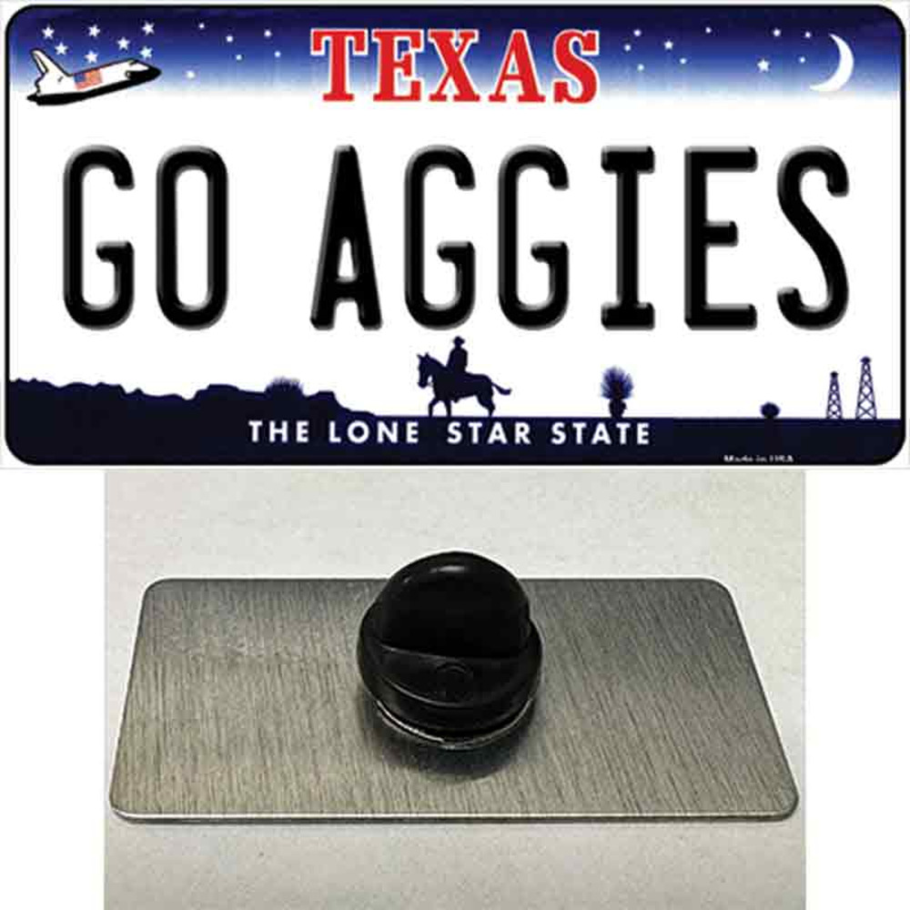 Texas A&M Aggies Go Novelty Metal Hat Pin Backpack NCAA Football 1.5" x 0.75"